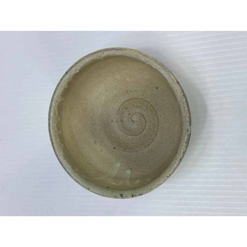 Vintage Matcha Bowl Sasae Tea Bowl Flat Tea‎ Bowl Tableware